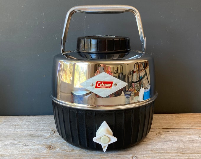 Vintage Coleman Thermal Jug, 1 Gallon Retro Picnic Beverage Cooler
