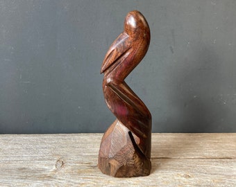 Vintage Wood Pelican - Carved Wood Pelican