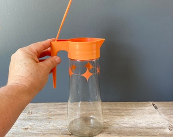 Juice Pitcher by Anchor Hocking - Orange Starbursts