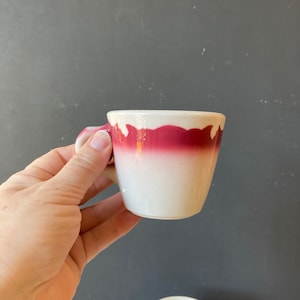 1950 Wallace Restaurant China Coffee Cup - Pink Restaurant Ware