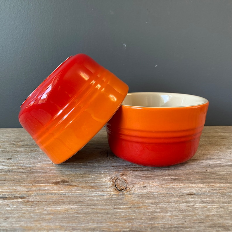 2 Le Creuset Ramekins Orange Ramekins image 6