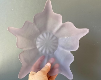 Viking Glass Company - Dalzell Frosted Purple Lotus Bowl