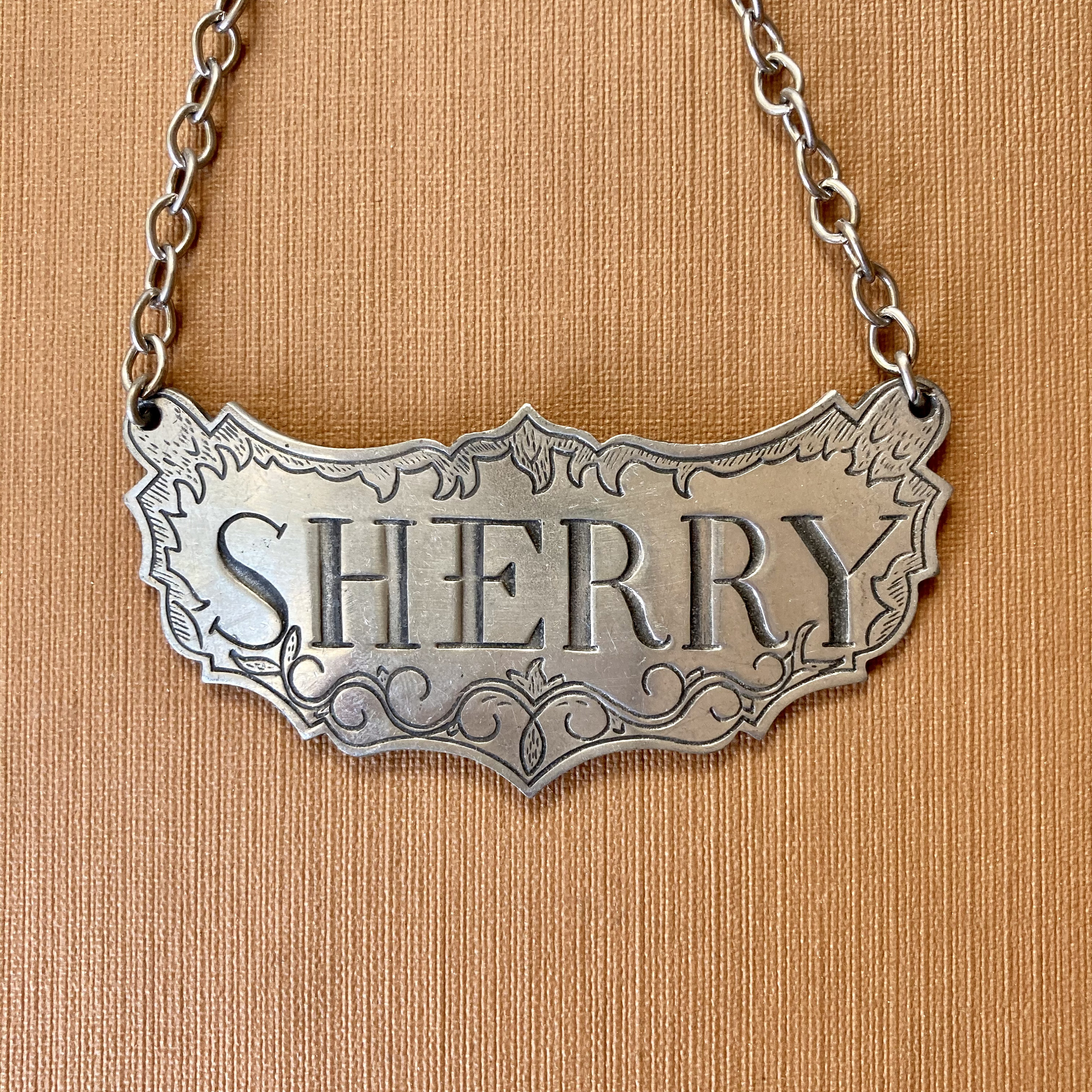 Liquor Decanter Label Tags - Kirk Stieff Pewter - Bourbon - Scotch