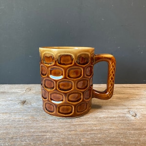 Mid Century Mug - Textured Geometric Mug - Made in Japan