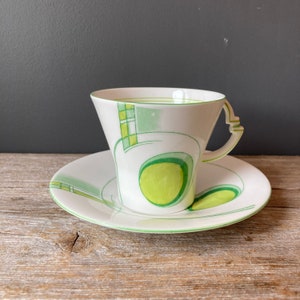 Mid Century Royal Albert Art Deco Cup and Saucer - Made in England