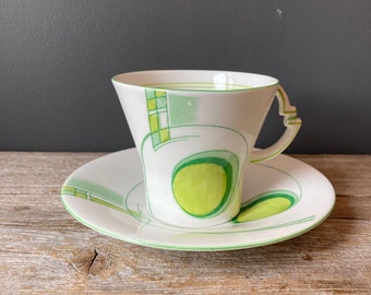 Mid Century Royal Albert Art Deco Cup and Saucer - Made in England