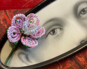 Victorian Beaded Flowers - Beaded Flower Buttonhole Flower