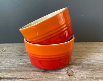 2 Le Creuset Ramekins - Orange Ramekins