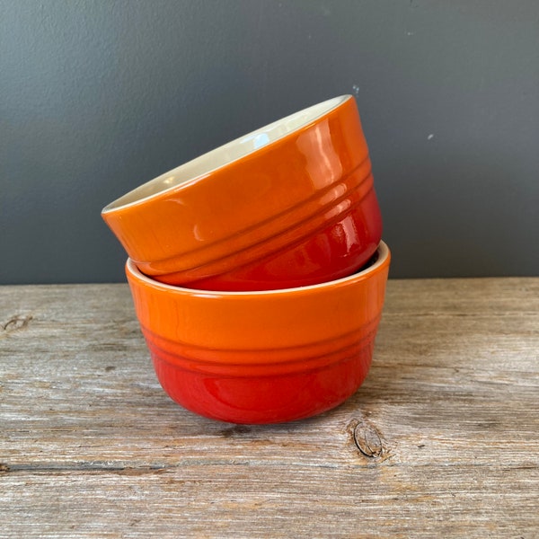 2 Le Creuset Ramekins - Orange Ramekins