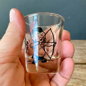 Mid Century Little Shooter Screen Printed Shot Glass