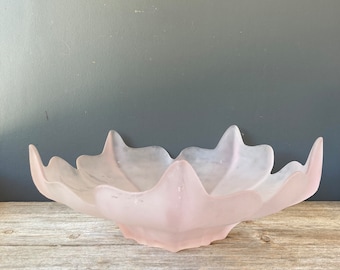 Viking Glass Company - Stockholm Spike Bowl -  Dalzell Pink Satin Lotus Bowl