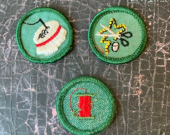 Vintage Girl Scout-badges - singles