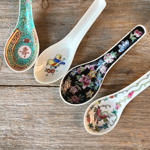 Vintage Porcelain Soup Spoon - Singles