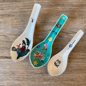 Vintage Porcelain Soup Spoon - Singles