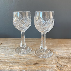 Vintage Cut Clear Bohemian Crystal Cordial