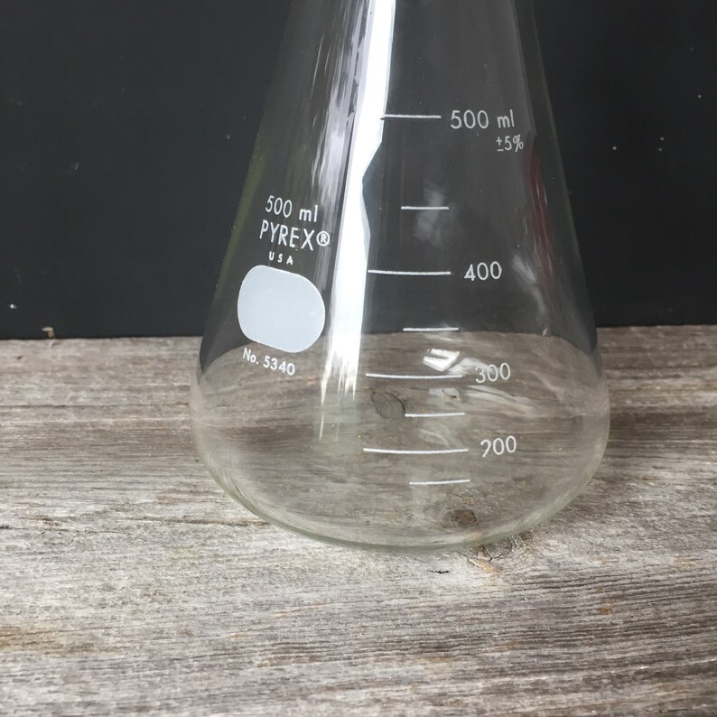 Vintage Pyrex Science Beaker with Gas Attachment Science Vase