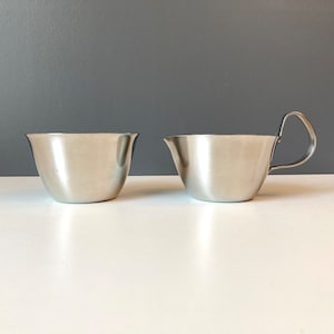 Cultura Stainless Steel Creamer and Sugar Bowl