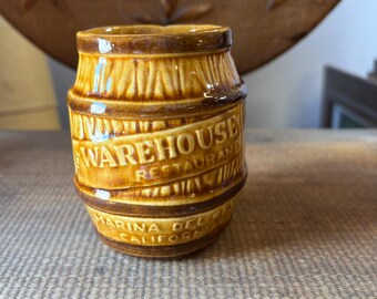 Vintage Warehouse Restaurant Barrel Mug - Faux Bois Tiki Mug