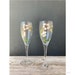 2 Vintage Perrier Jouet Champagne Glasses - Champagne Flutes Set of 2 - Anemone Flower Belle Epoque 