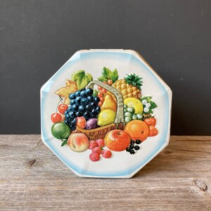 Lata de doces - Frutas variadas - Caixa de tesouro - Pequeno armazenamento