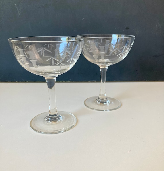 50s champagne glasses discount