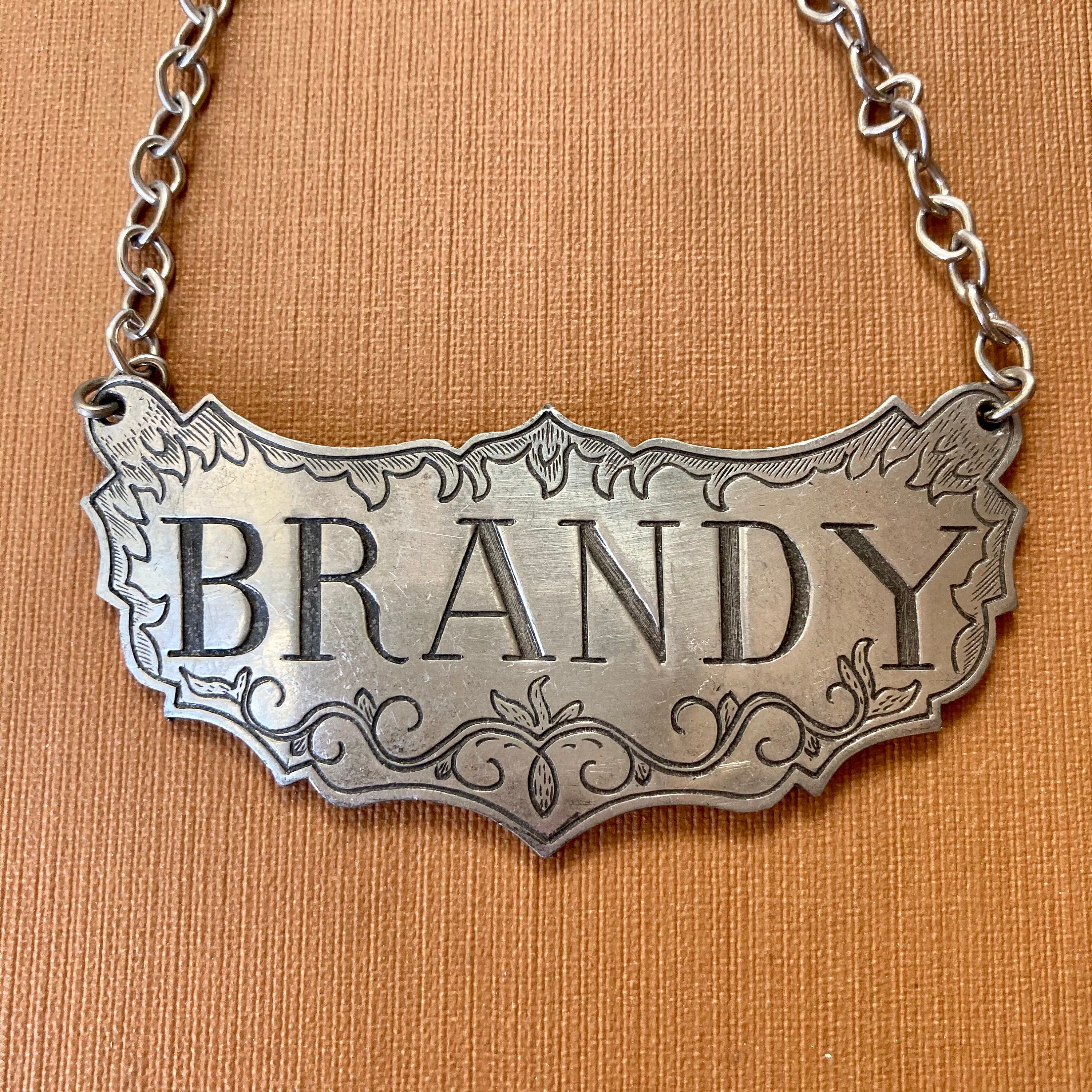 Liquor Decanter Label Tags - Kirk Stieff Pewter - Bourbon - Scotch