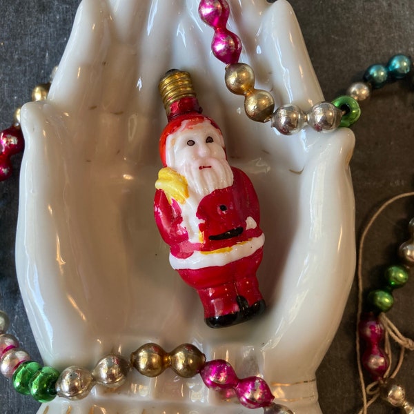 Vintage Figural Santa Bulbs - Christmas Bulbs