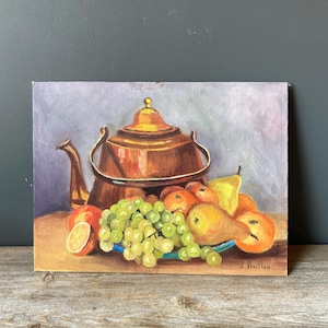 Vintage Original Painting - Fruit Still Life