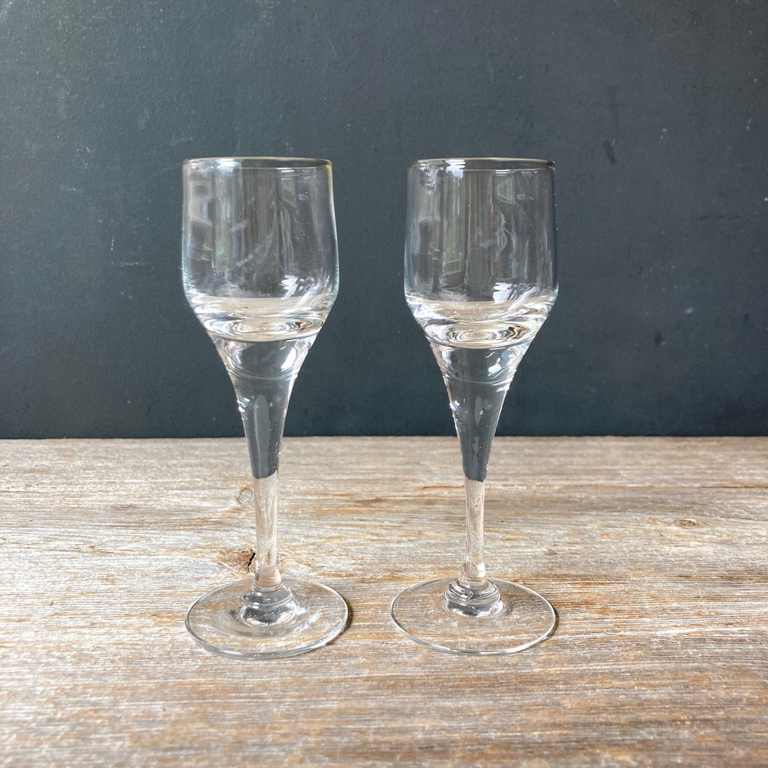 Modern Cordial Glasses Set of 2 Etsy