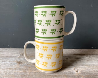 Mid Century Mugs - Flower Mug - Scandinavian Style - Tulip Mugs