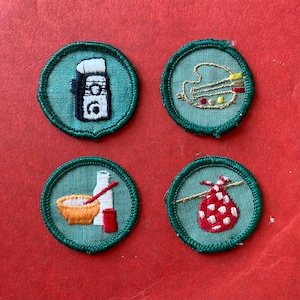 Vintage Girl Scout Merit Badges and 1st and 2nd Class Patches 1930's 