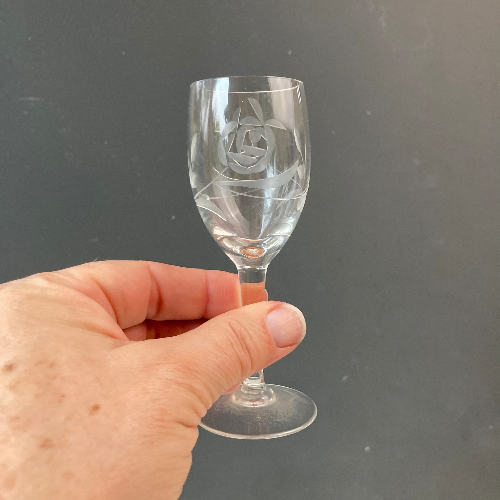 1950s Etched Cordial Glasses Set of 2 Footed Cordial Etsy