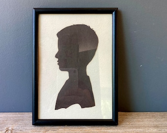 Vintage Small Silhouette Portrait - Little Boy 1950s