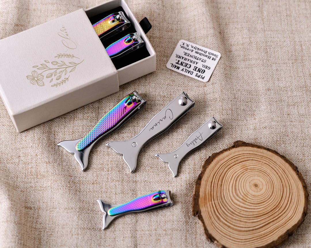 Personalized Nail Clippers, Custom Engraved Mermaid Nail Trimmer, Steel ...