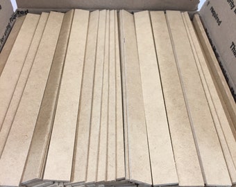 MDF Wood Craft Sticks - 1/8" x various widths - Unfinished Wooden Strips for Crafts & DIY Projects