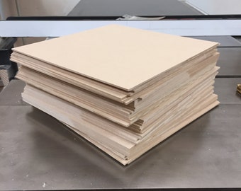 12" x 12" x 1/8" MDF sheets  (40 sheets) - perfect for laser work or crafting