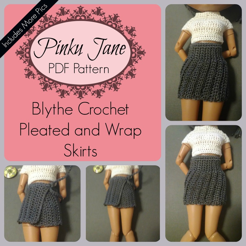 Blythe Crochet Pleated and Wrap Skirts Downloadable PDF Pattern New PDF