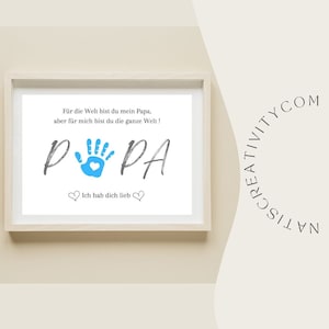 Father's Day Baby Hand Dad Handprint Father's Day Gift Template pdf digital download gift craft birthday