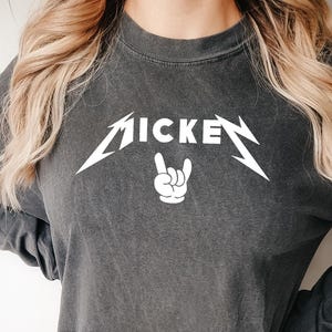 Comfort Colors Mickey Mouse Shirt, Metal Rock Mickey T-Shirt, Mickey Rock and Roll Tee, Disney Rock Sweatshirt, Funny Rocker Mickey Gift