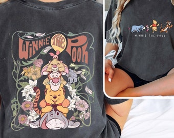 Camiseta retro de Winnie The Pooh, camiseta de colores cómodos de Pooh y sus amigos, regalo de Disney The Pooh, camiseta de Pooh Bear And Co, sudadera de Winnie The Pooh