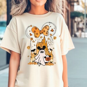Comfort Colors Disney Castle Mickey Ghost Shirt, Halloween Castle T-Shirt, Disney Halloween Tee, Disney Castle Sweatshirt, Halloween Gift