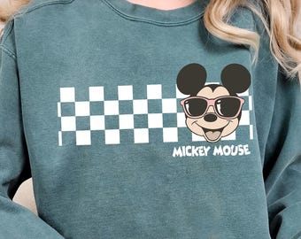 Comfort Colors Checkered Mickey T-Shirt, Disney Mickey Mouse 1928 Shirt, Disneyworld Matching Tee, Retro Disney Trip Sweatshirt, Disney Gift