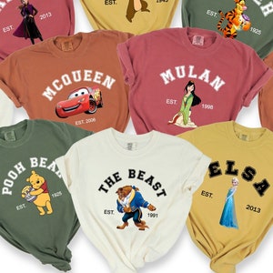 Comfort Colors Disney Full Characters Shirt, Disney Characters T-Shirt, Vintage Disney Character Tee, Disney Family Sweatshirt, Disney Gift