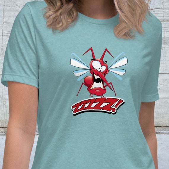 Cartoon Mosquito Character Women T Shirt Funny Design Illustration Print Humorous Tshirt Mosquito Art Comic Artwork Cool Gift for Her Etsy Australia
