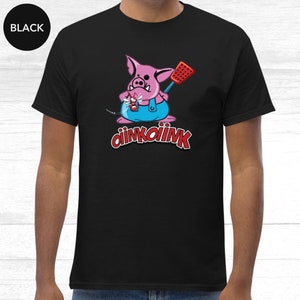 Funny Pig Cartoon Character Men T Shirt, Piggy Boo Design Illustration Tshirt, Cute Pig Tee, Pig Print, Pig Shirt, Pig Gifts for Pig Lovers