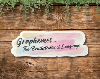 Graphemes Sticker: Literacy Teacher, Phonics Advocate Vinyl Decor