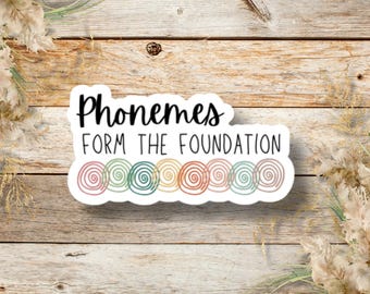 Phonemes Foundation Vinyl Sticker: Literacy Teacher, Classroom Decor