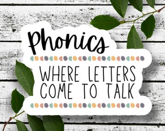 Phonics Teacher Sticker/Magnet: Literacy Classroom Decor