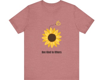 Bee Kind To Others- Sunflower Graphic tees, t-shirts, heal, evolve, grow, empower, mental health
