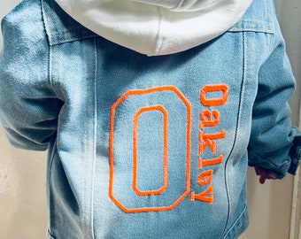 Children’s personalised denim jacket